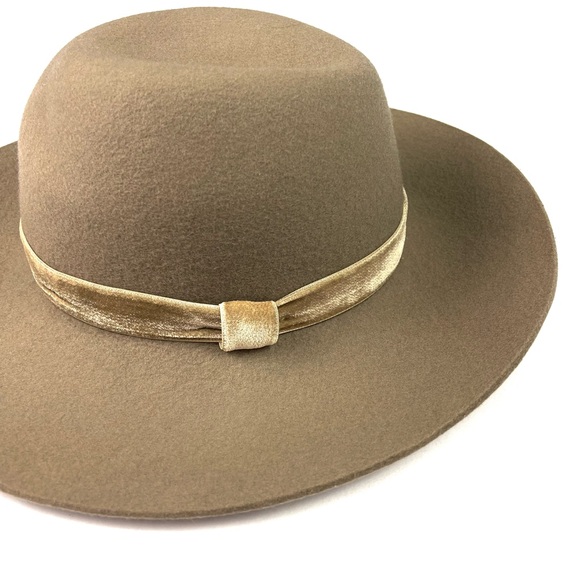 Rag & Bone New York Zoe Wool Fedora Hat Taupe 100% Wool  W275198NN main image 5